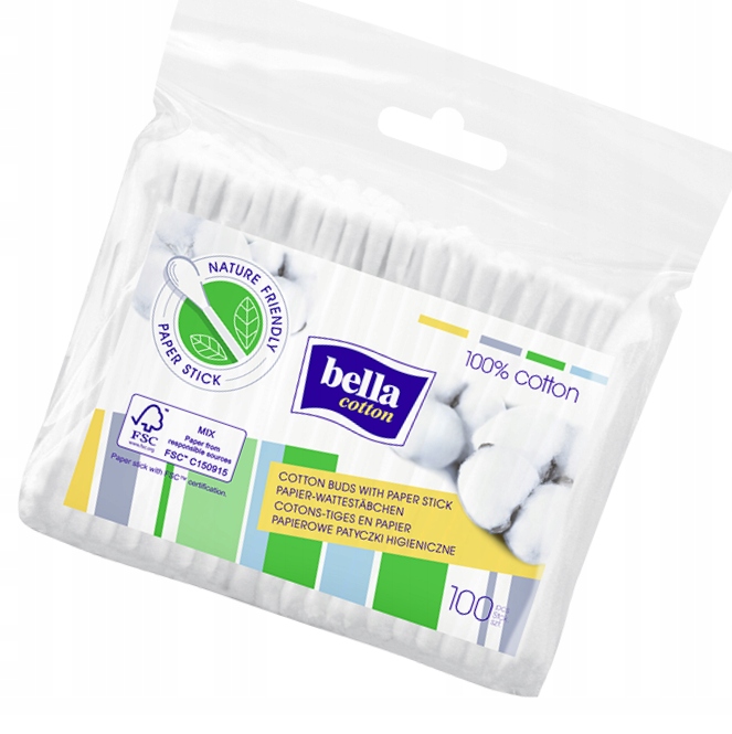 patyczki higieniczne bella cotton 100 szt packshot