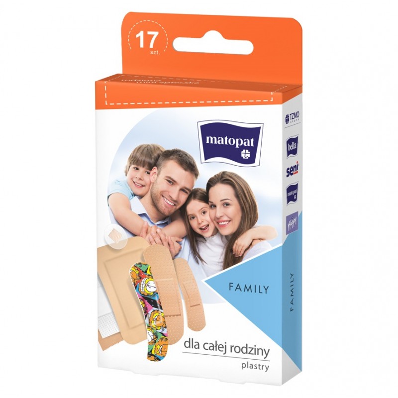 plastry matopat family właściwości przylepne opatrunki
