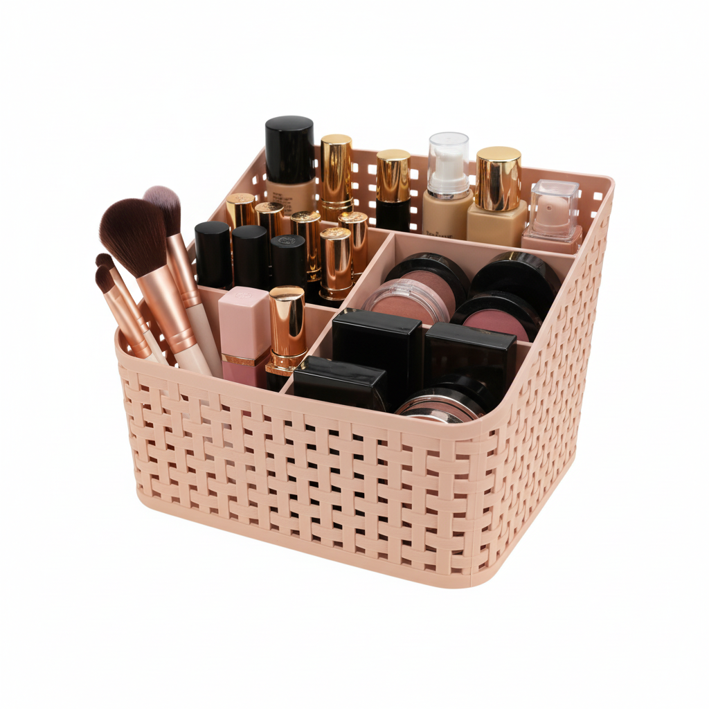 organizer na kosmetyki brudny róż organizer na biurko zdjęcie produktu 1