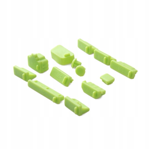 zielone silikonowe zaślepki do portów USB HDMI VGA RJ45 laptop 5903068130915