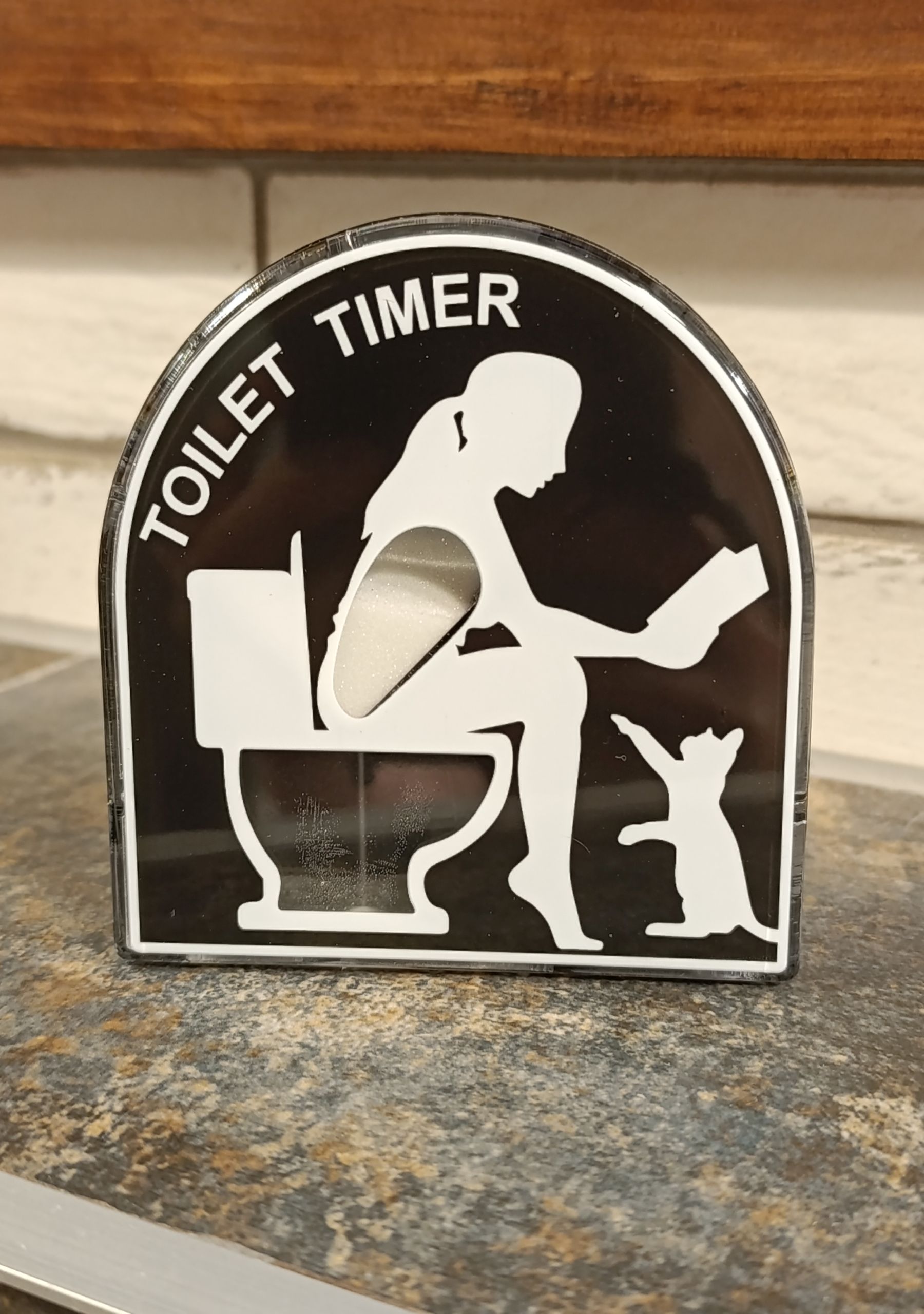 Toilet Timer klepsydra do łazienki – widok z boku