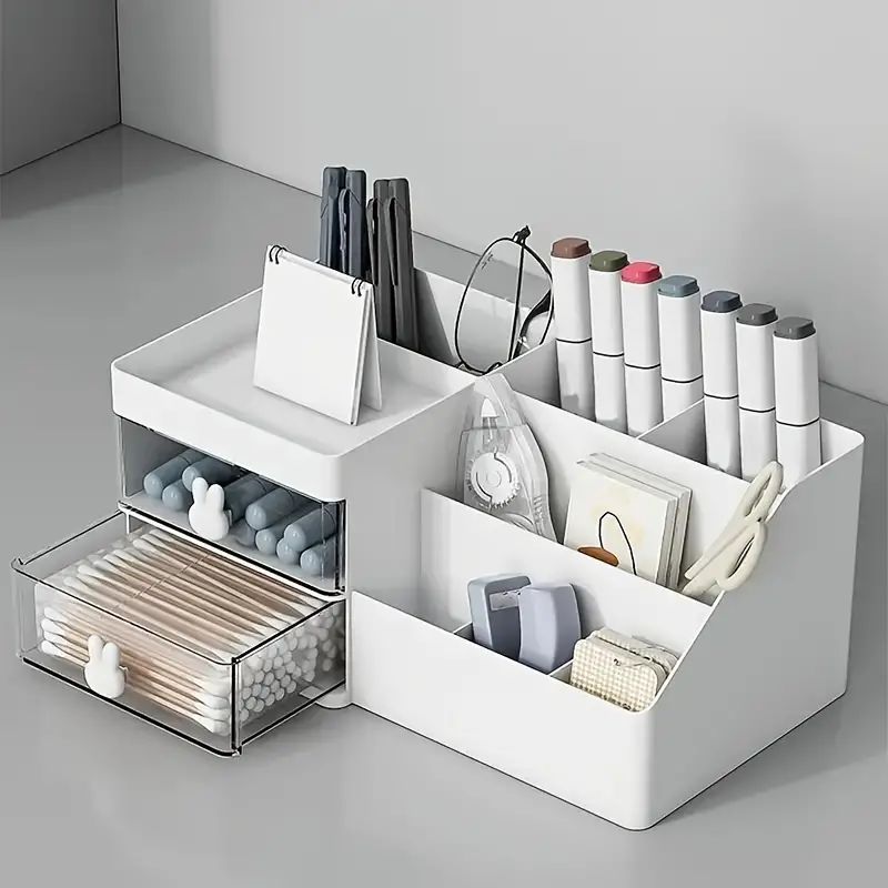 duzy-organizer-na-prezent-bialy-z-2-szufladami-i-uchwytami-kroliczkami