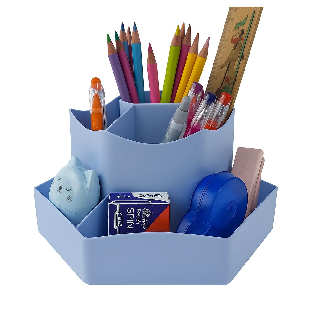 przybornik-simplo-niebieski-organizacja-biurka