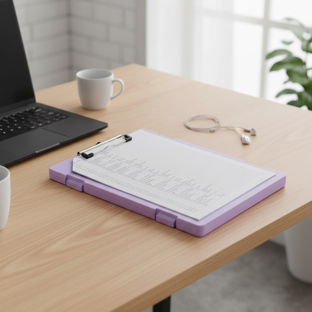 teczka clipboard A4 simplo fioletowa podkładka do pisania z klipsem 5903068132209