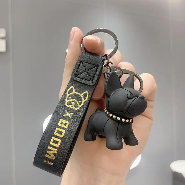 brelok piesek czarny do kluczy ozdoba do plecaka i torebki simplo