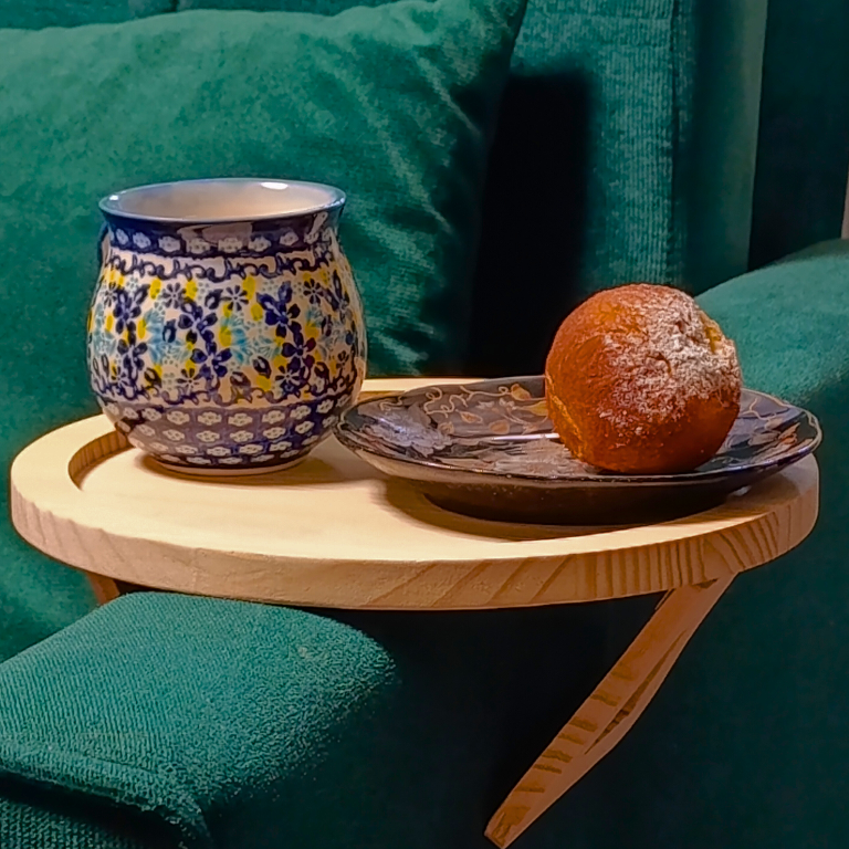 taca drewniana na kanapę sofę mini stolik kawowy bez montażu simplo 5903068137617
