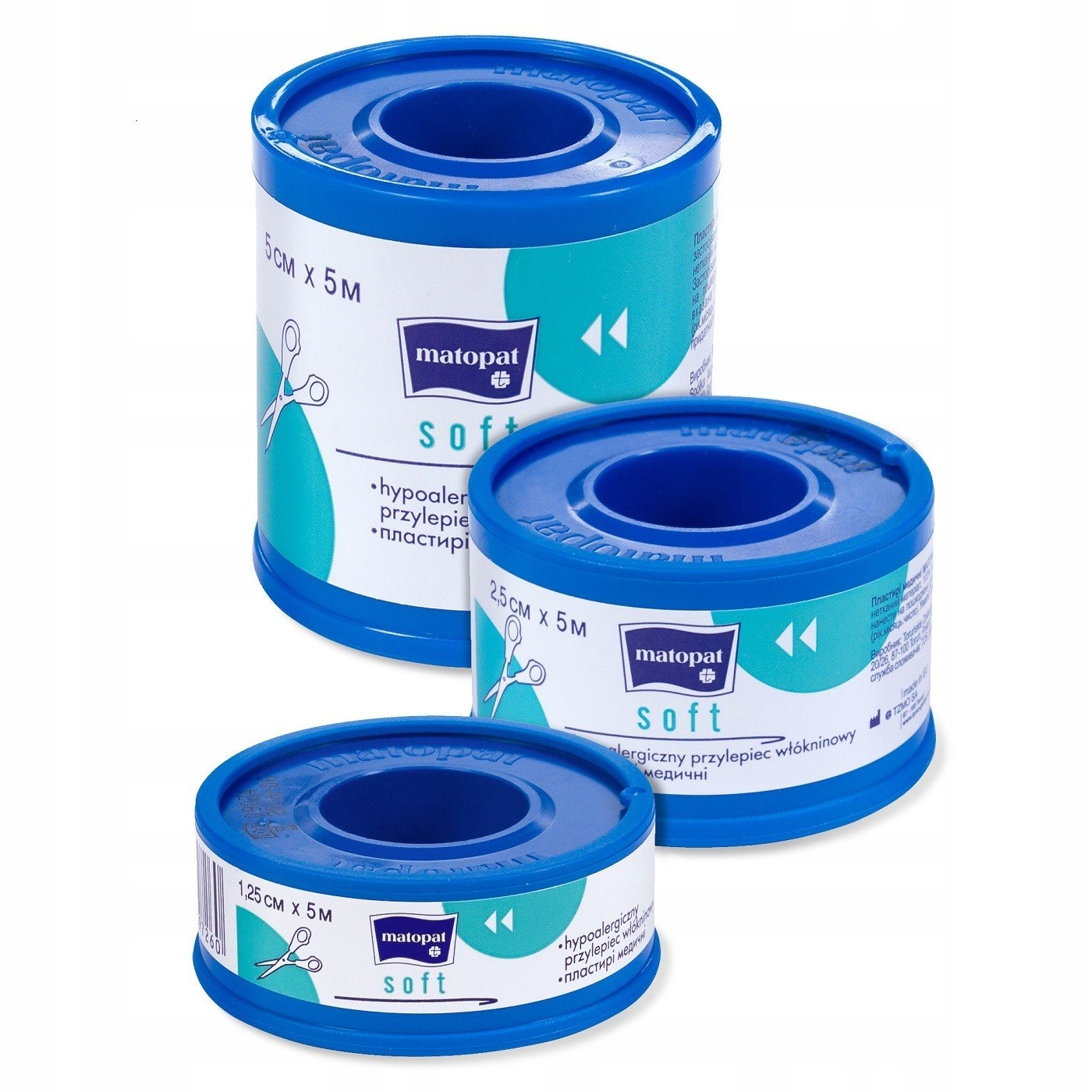 plaster Matopat Soft włókninowy 1,25cm x 5m widok