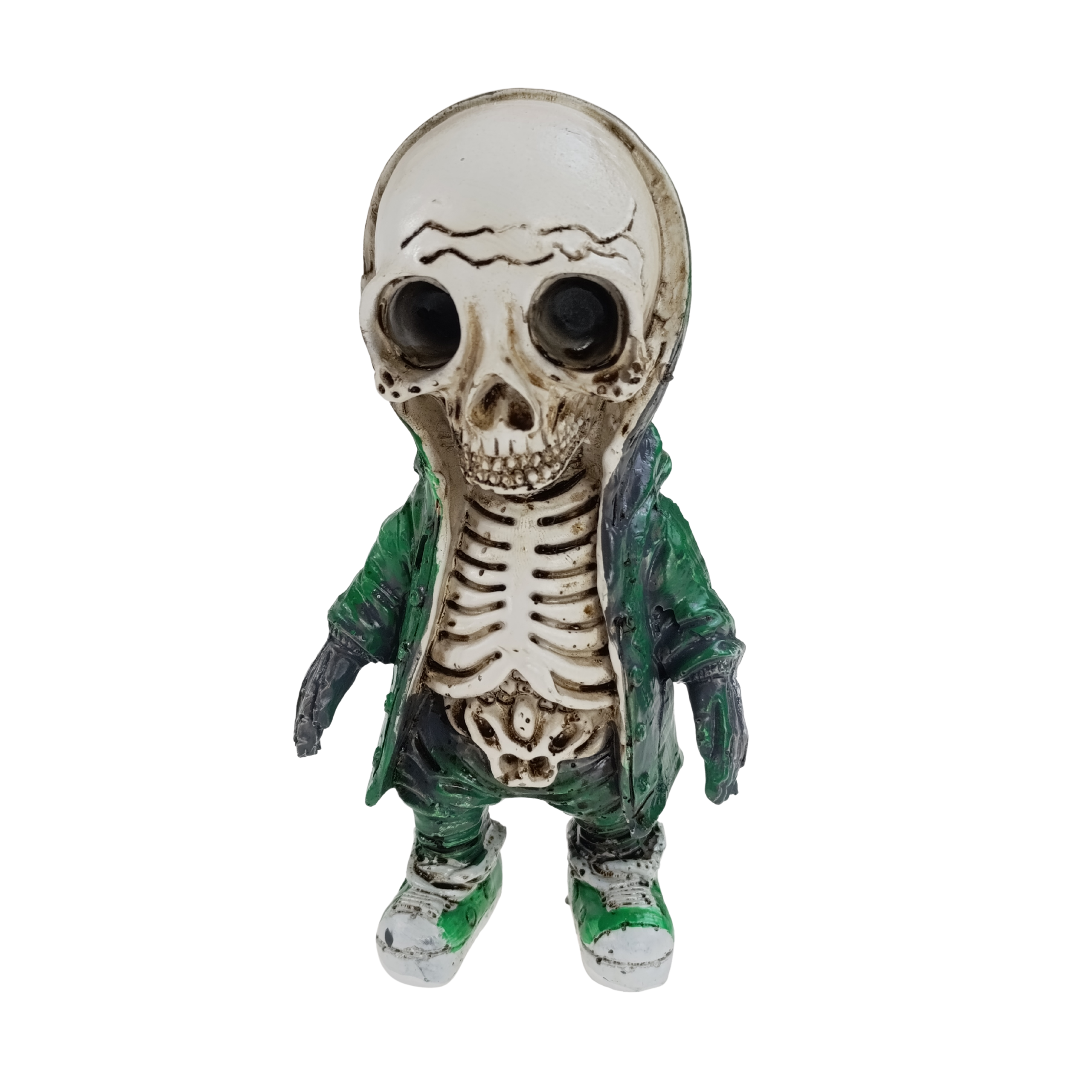 figurka szkielet halloween simplo model 3 w zielonej kurtce dekoracja