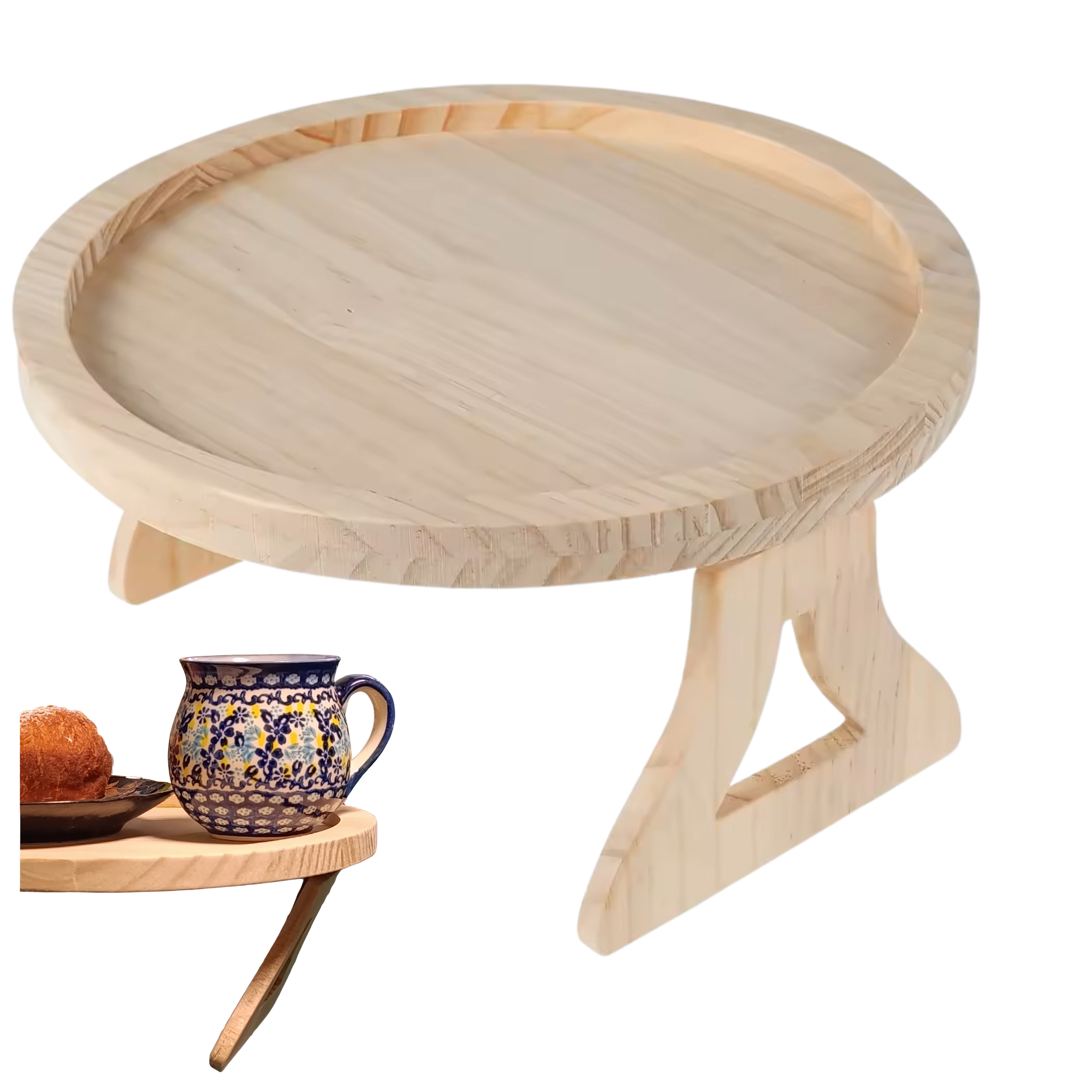 mini stolik kawowy na oparcie kanapy drewniany simplo 5903068137617