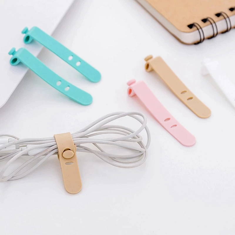 opaski do kabli simplo białe organizer usb audio