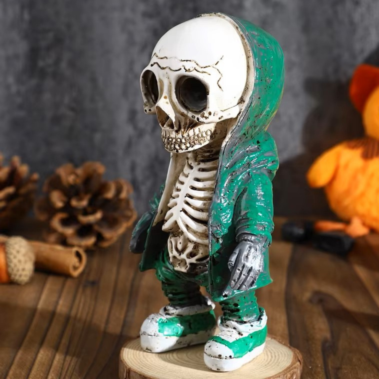 figurka szkielet halloween detal twarzy czaszka