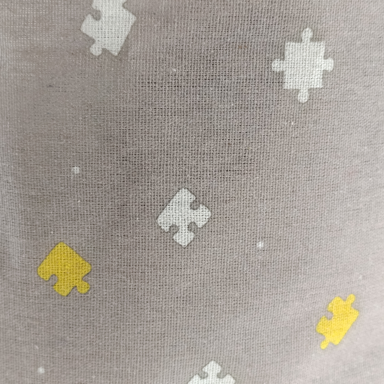 kosz na pranie i zabawki płótno gumowane organizer 53 l szary puzzle 5903068134173