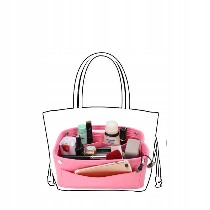 specyfikacja organizer do torebki simplo bordowy filc 5903068132643