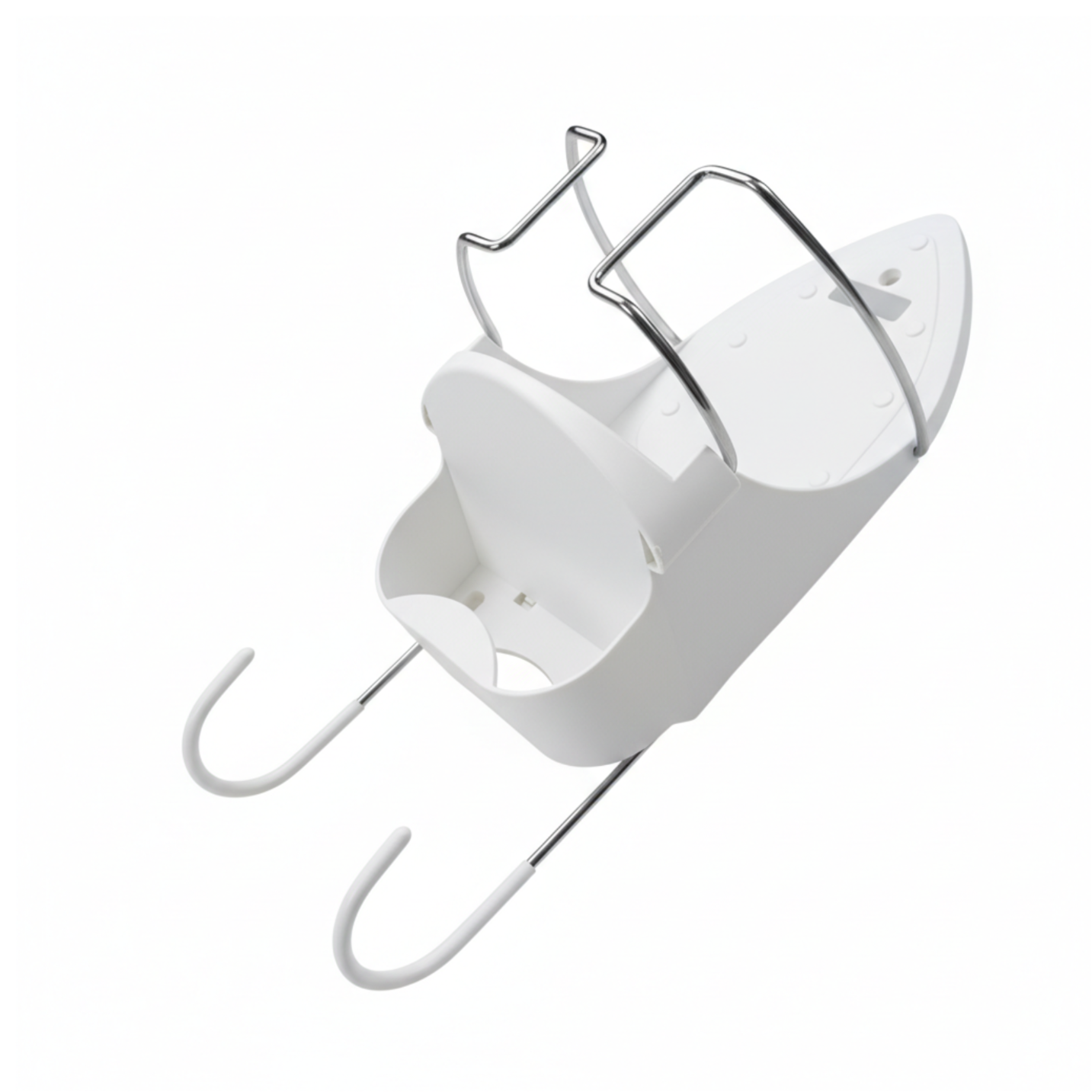 wieszak na deskę do prasowania simplo biały zdjęcie produktu 3 stabilne obejmy metalowe