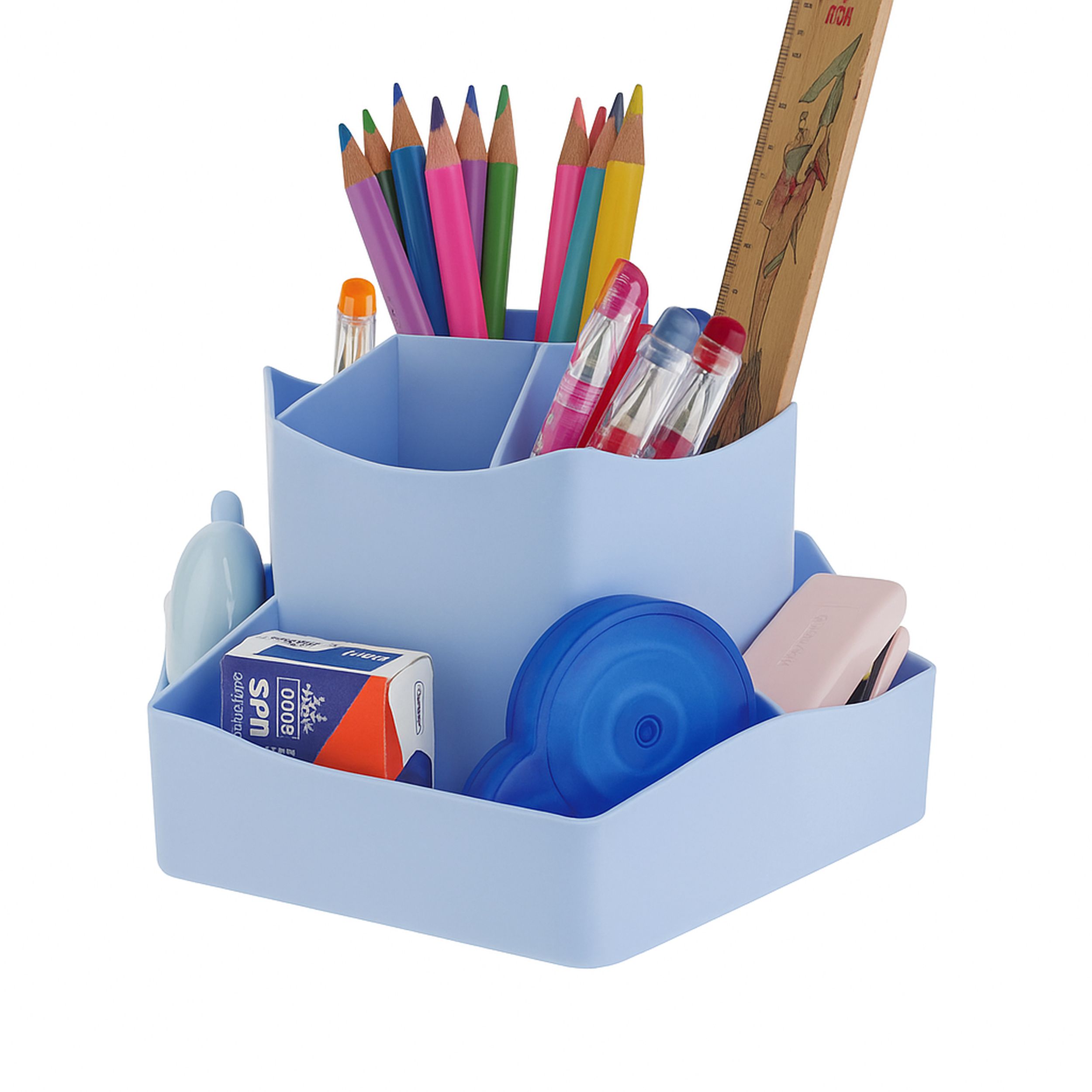 organizer-na-biurko-niebieski-simplo-z-naklejkami-kosmosu