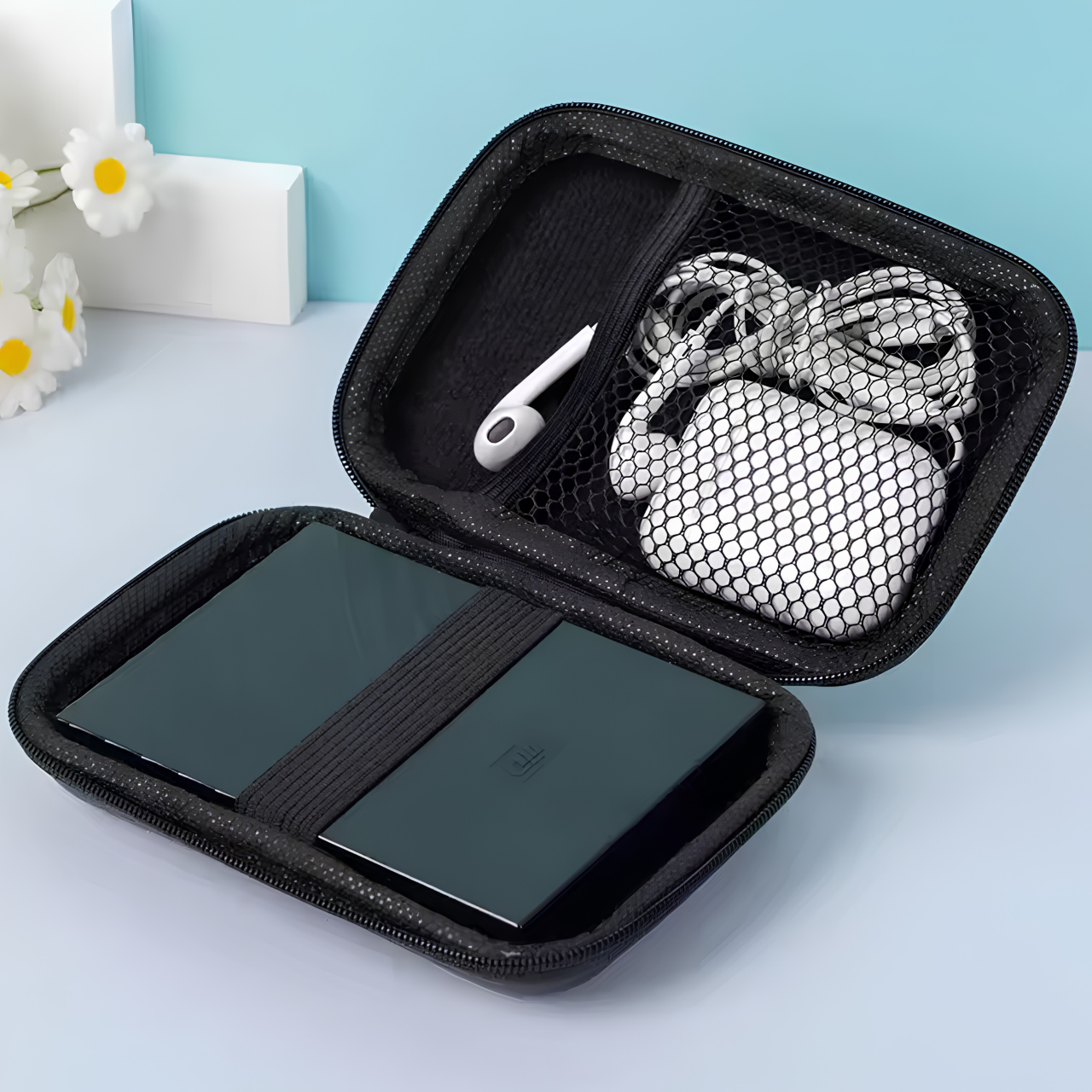 Etui na powerbank i słuchawki simplo