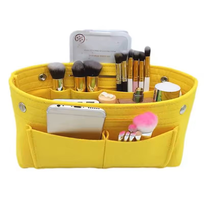 organizer do torebki filcowy simplo żółty wkład z kieszonkami 5903068131400