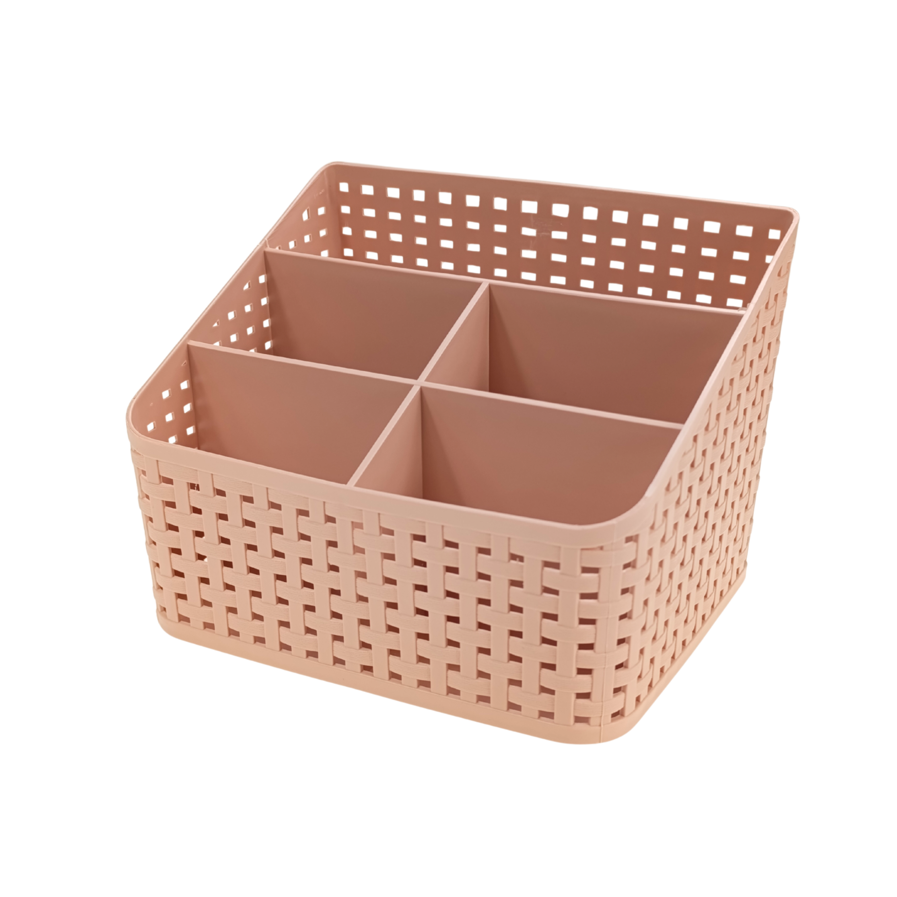 organizer na kosmetyki brudny róż organizer na biurko 5 przegródek abs przybornik