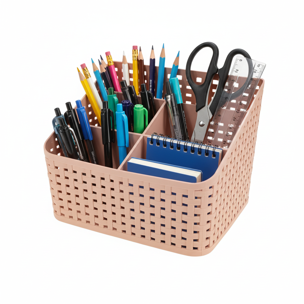 organizer na kosmetyki brudny róż organizer na biurko zdjęcie produktu 2