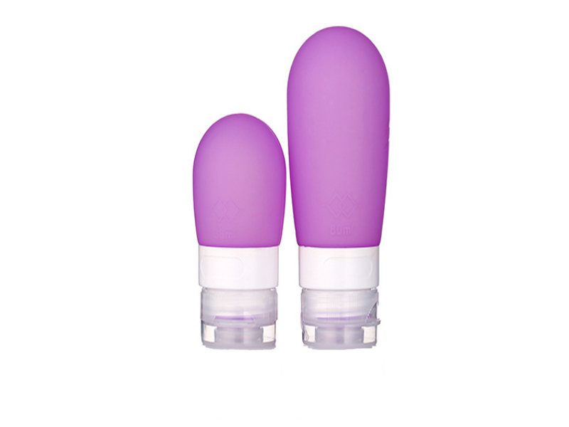 pojemniki podróżne na kosmetyki 80ml 38ml silikon simplo fioletowe zdjęcie