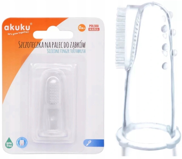 silikonowa szczoteczka do zębów z wypustkami dla niemowląt masaż dziąseł higiena jamy ustnej