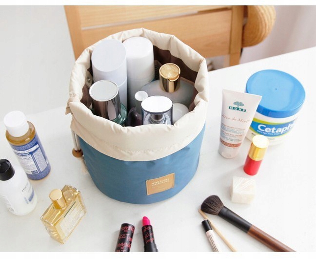 kosmetyczka podróżna flaming ecru pojemna saszetka materiałowa simplo