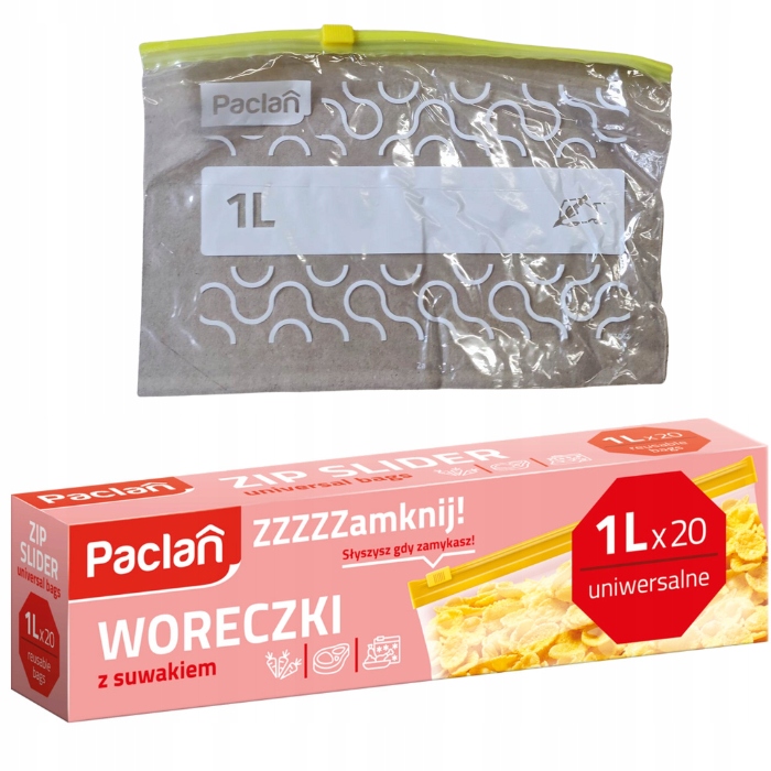 woreczki strunowe paclan zip 1 l wielorazowe praktyczne w kuchni