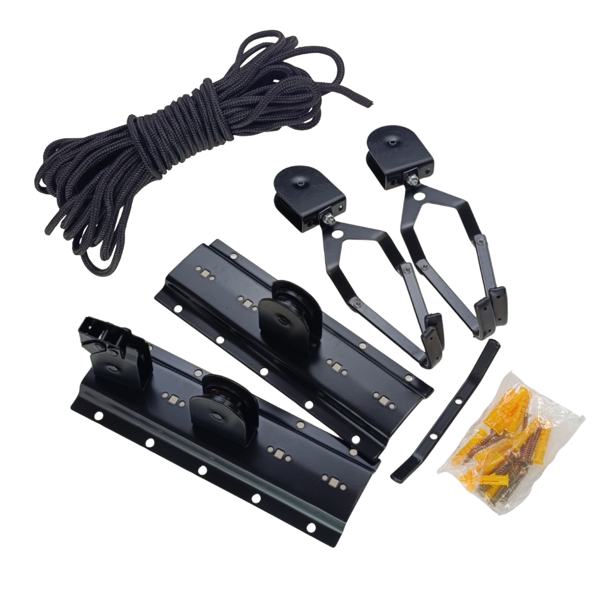 sufitowy wieszak uchwyt na rower simplo z bloczkami do garazu piwnicy