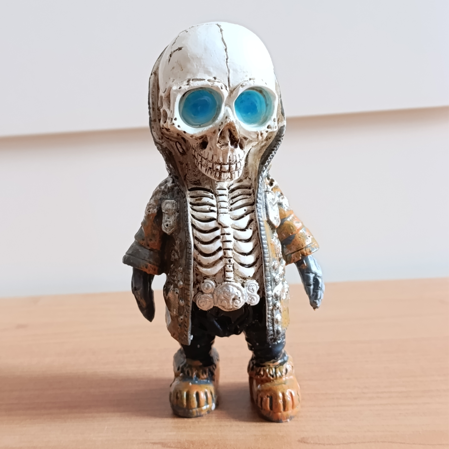 figurka szkielet halloween detal twarzy oczodoły szczęka