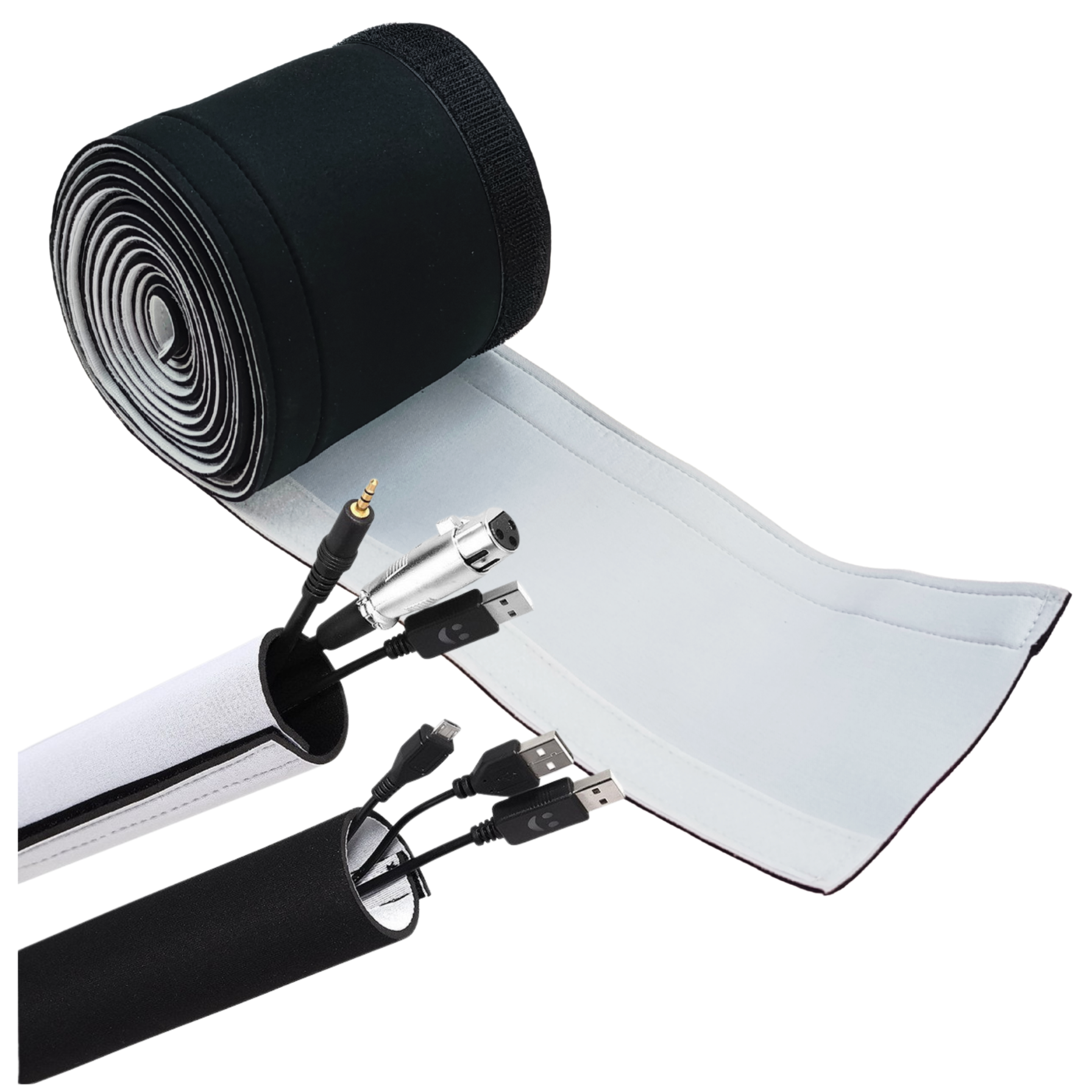 maskownica do kabli simplo 3m dwustronna osłona przewodów czarno biała 5903068137648