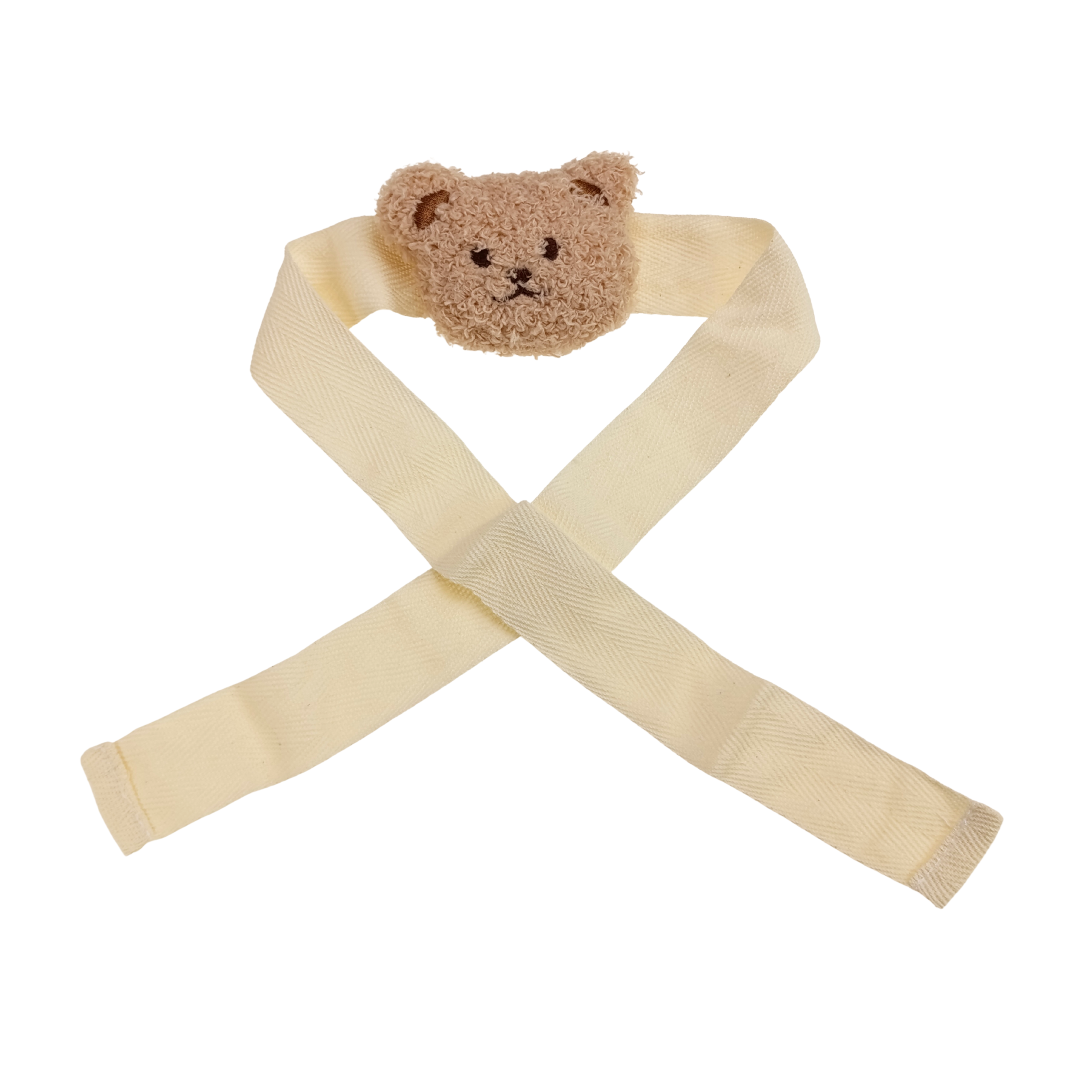 upinacz do firan i zasłon beżowy miś zdjęcie produktu 1 zestaw 2 sztuki