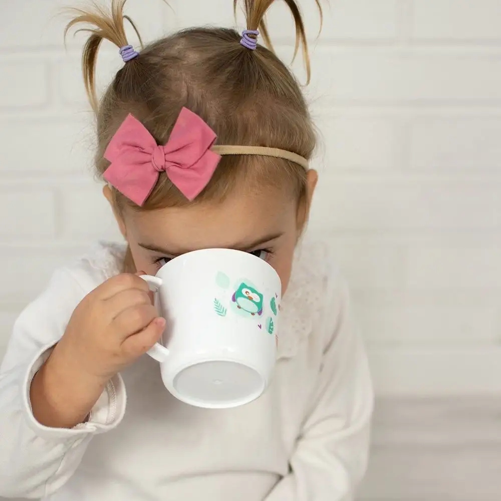 kubek akuku do nauki picia dla dzieci biały słoniki bez BPA 250ml