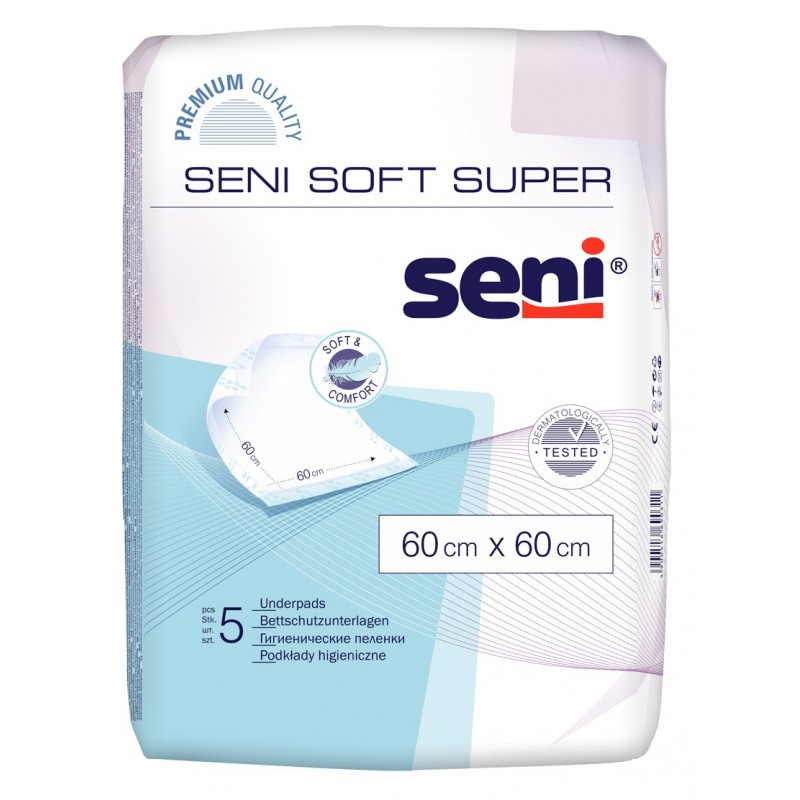 podklady higieniczne seni super soft 60x60 5 szt opakowanie