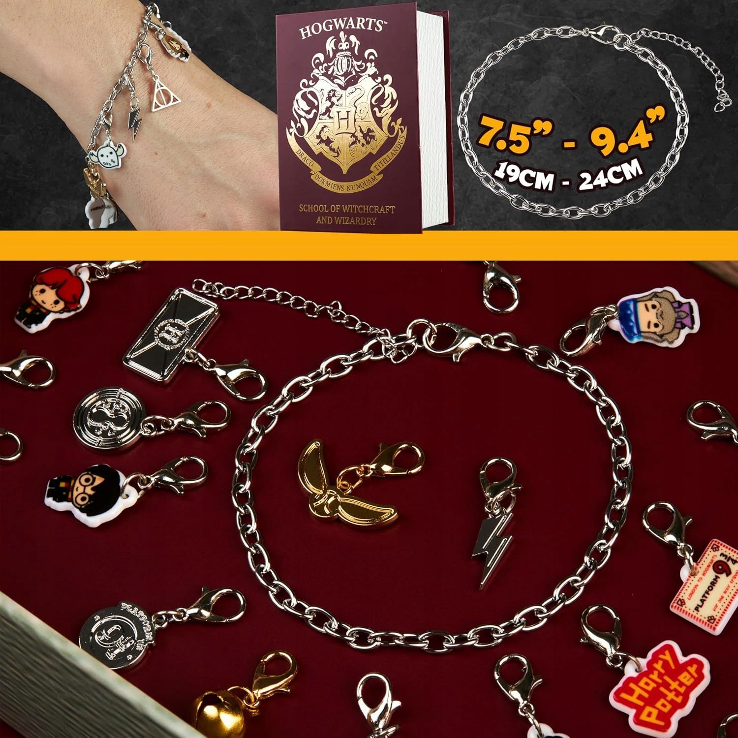 kalendarz adwentowy harry potter charms 24 elementy bizuterii zawieszki