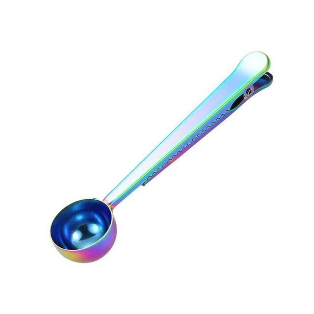 klips spinacz do zamykania torebek z miarką stal tęczowa 17,5 cm 5903068136122 przód
