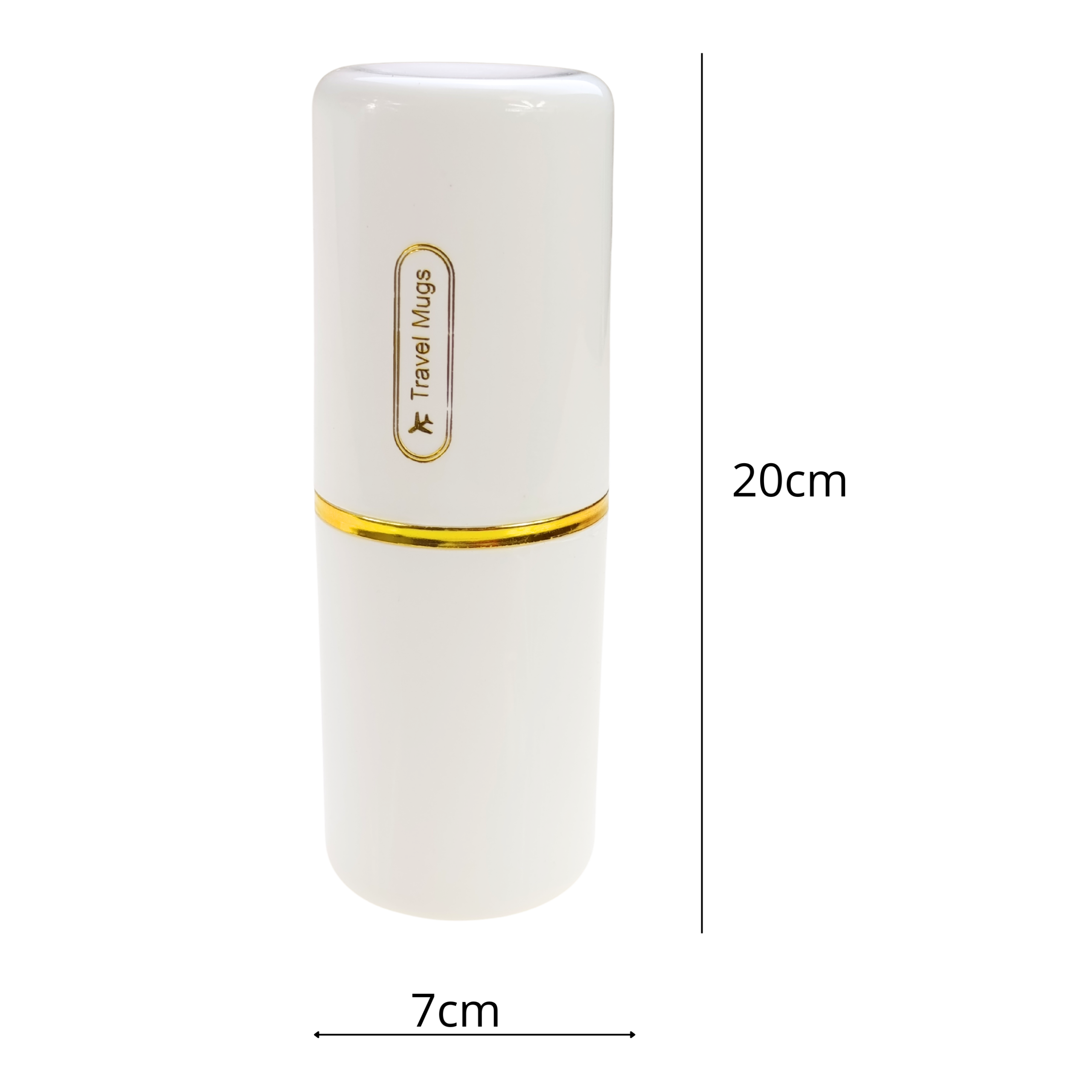 pojemnik na szczoteczkę do zębów i pastę biel złote elementy wymiary 20x7 pojemność 650ml simplo 5903068137891