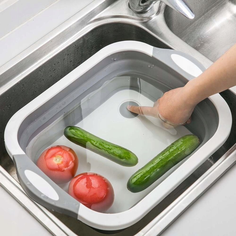 wymiary-składanej-miski-z-odpływem-i-deski-do-krojenia-2w1