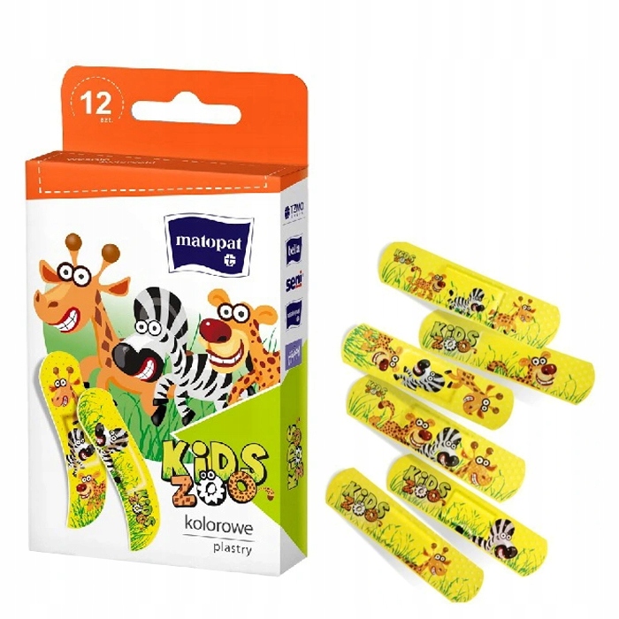 Plastry Kids Zoo kolorowe dla dzieci higienicznie zapakowane