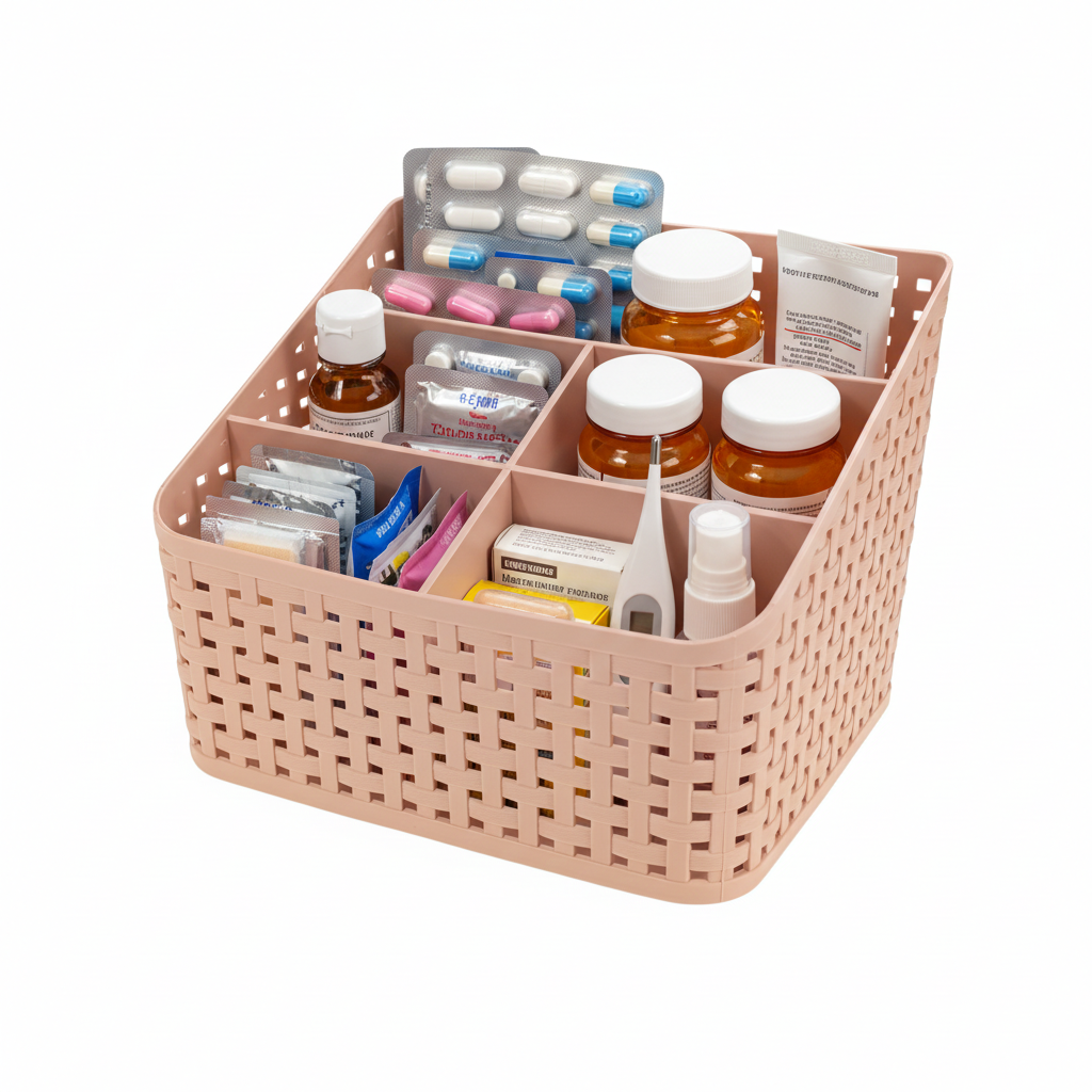 organizer na kosmetyki brudny róż organizer na biurko zdjęcie produktu 3