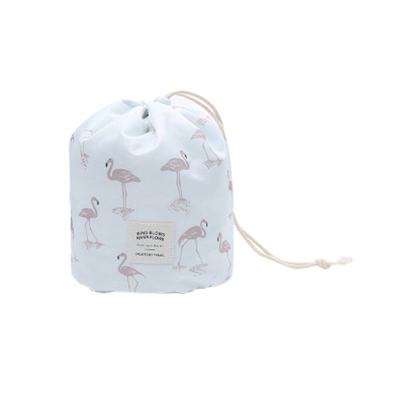 kosmetyczka worek flaming ecru wnętrze kieszonki i gumka na butelki