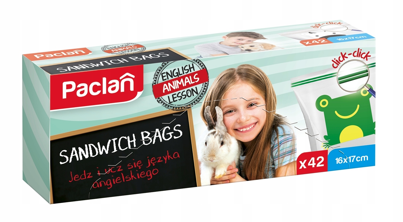 woreczki sniadaniowe strunowe Paclan 16x17 42 szt ean 5900942137138