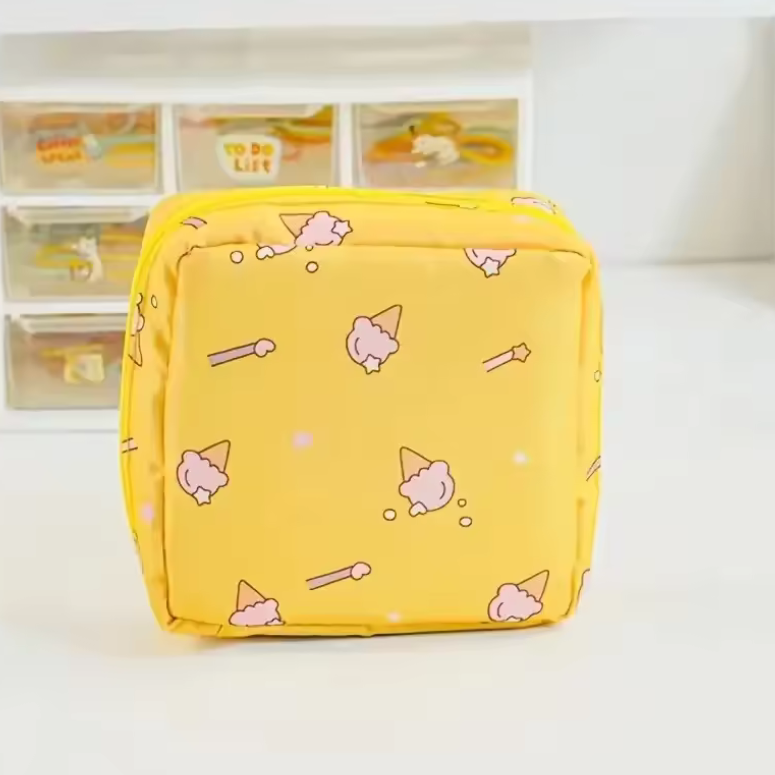 kosmetyczka damska saszetka na podpaski lody simplo w torebce