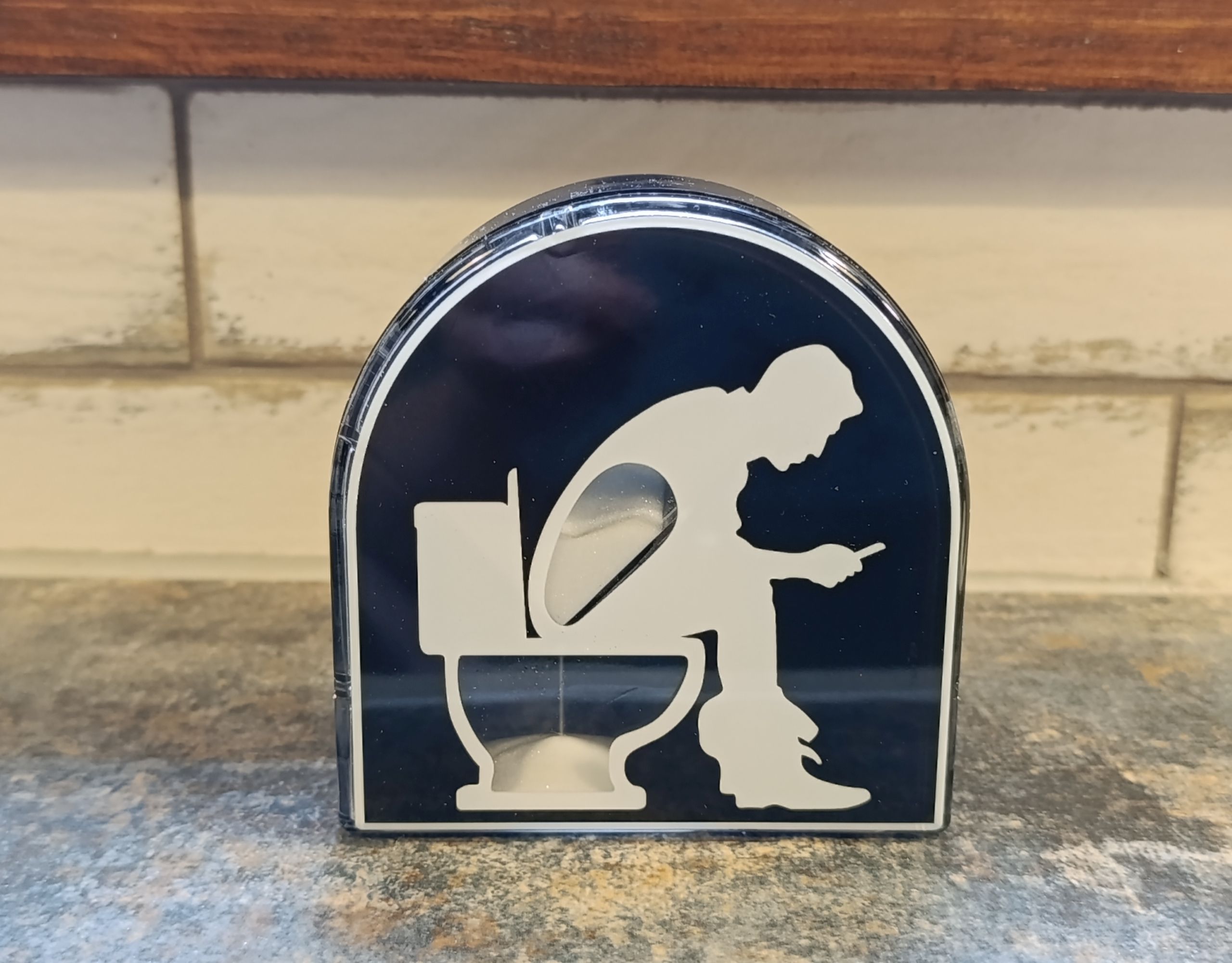 Toilet Timer – motyw mężczyzna z telefonem