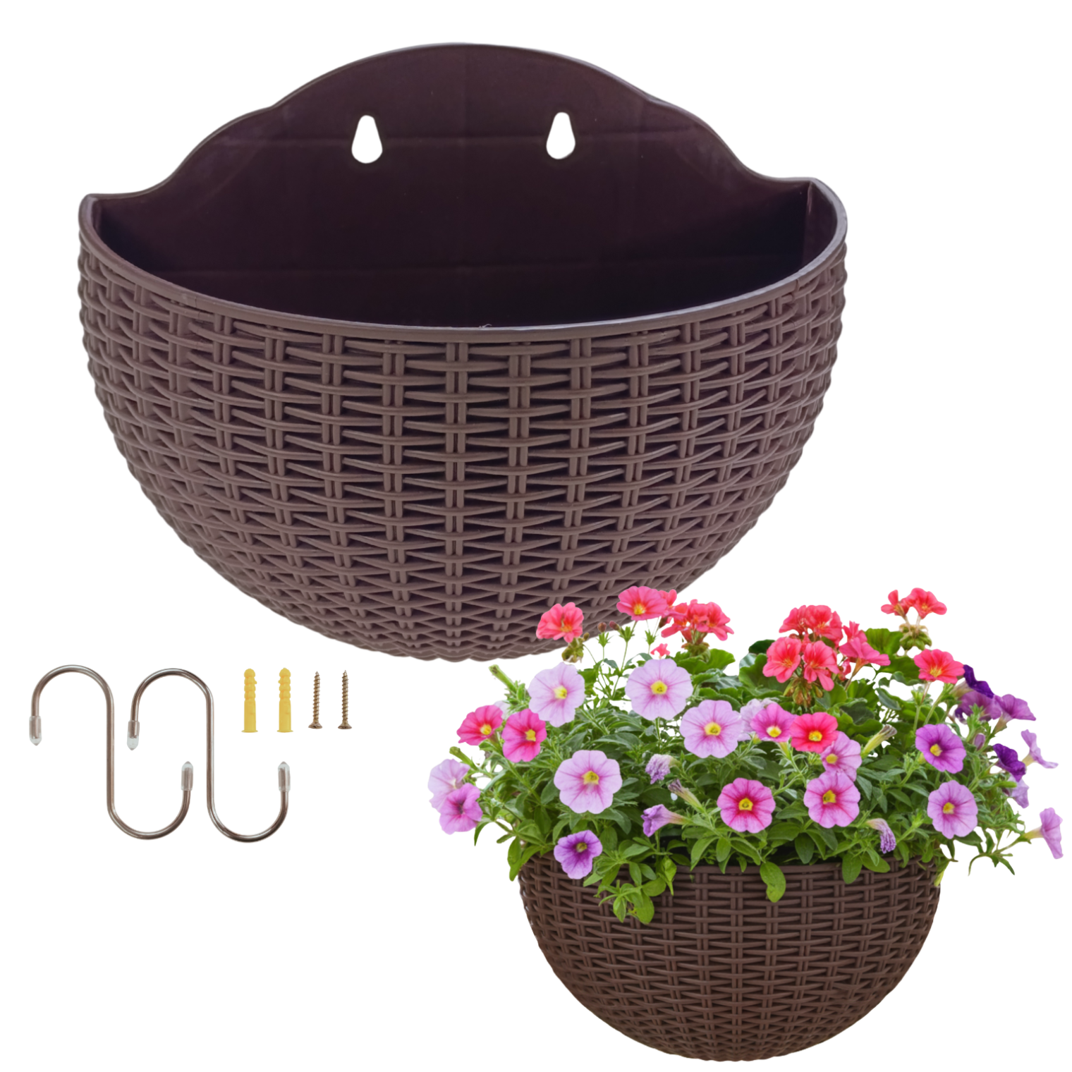 doniczka-na-kwiaty-zioła-simplo-ciemny-brąz-rattan-wisząca-5903068137921