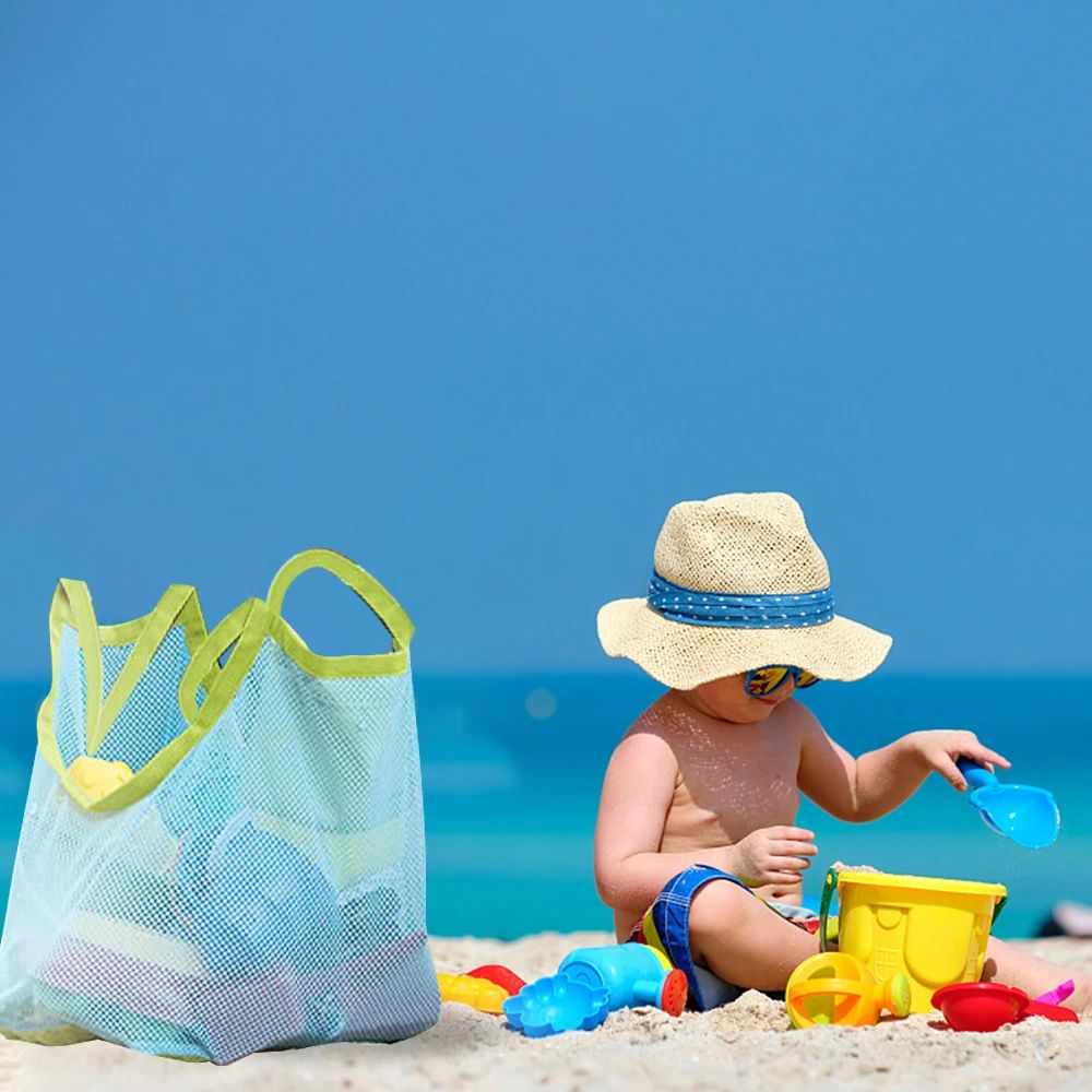 Duża niebieska torba plażowa Simplo na zabawki ręczniki i koc