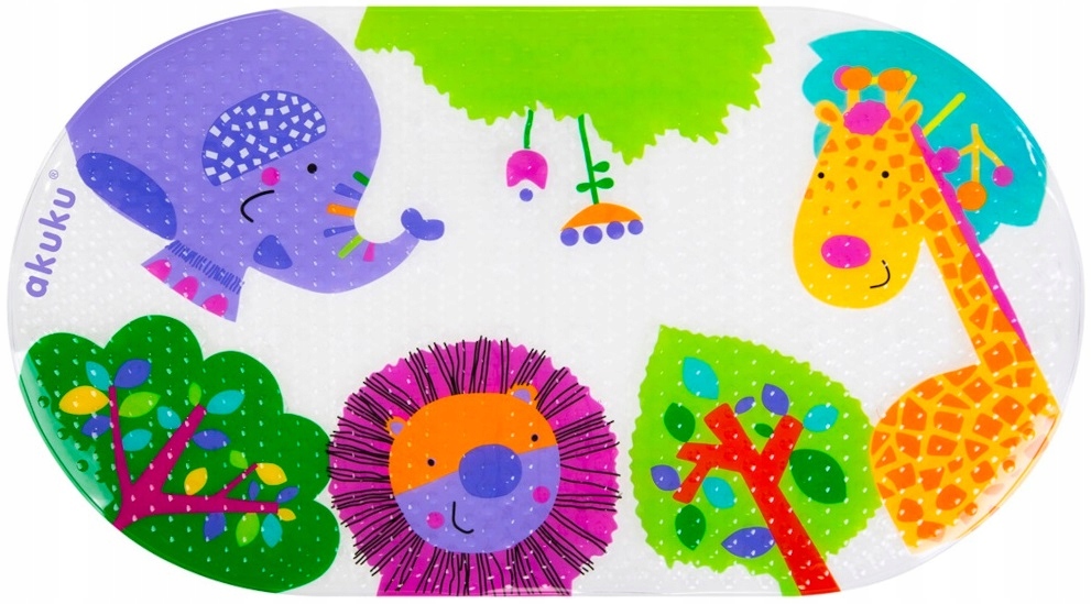 mata antypoślizgowa do kąpieli dziecka akuku przyssawki stabilność bezpieczeństwo PVC bez ftalanów