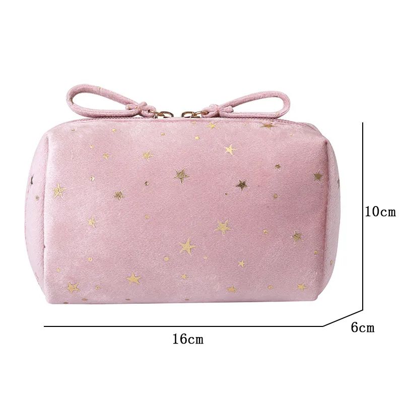 kosmetyczka simplo różowa wnętrze przegródki zamek elegancki wygląd