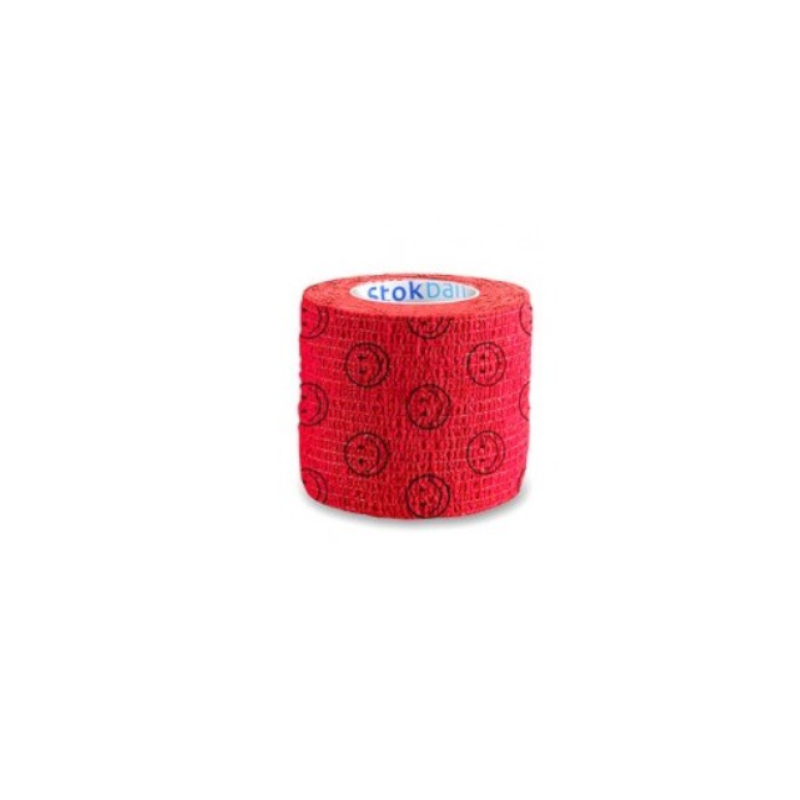 bandaz kohezyjny specyfikacja 5 cm x 4,5 m czerwony w buzki