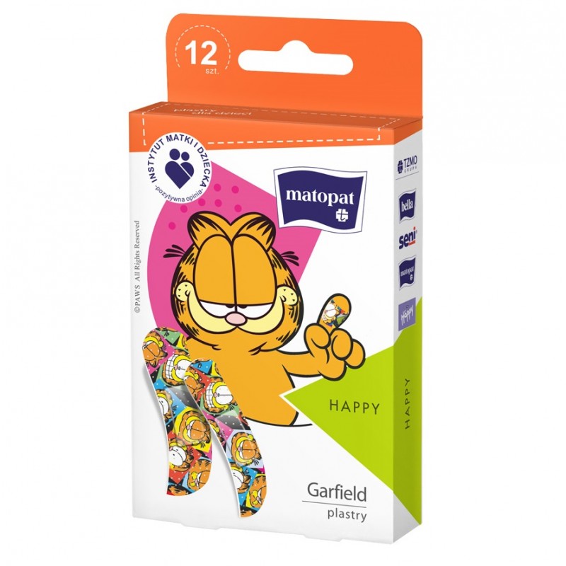 matopat plastry dla dzieci garfield wzory na plastrach