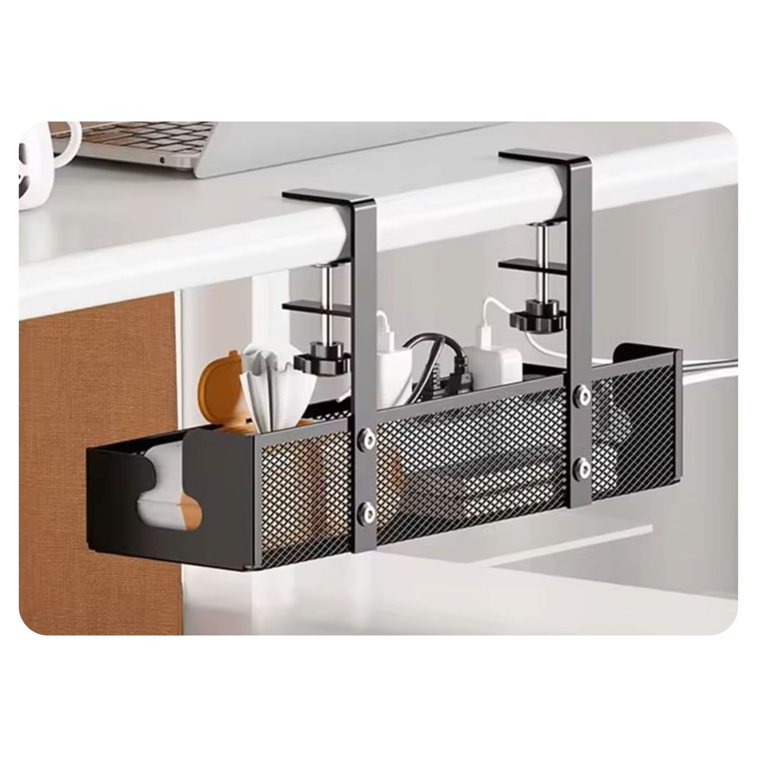 polka-pod-biurko-organizer-kabli-simplo-czarna-metalowa-1